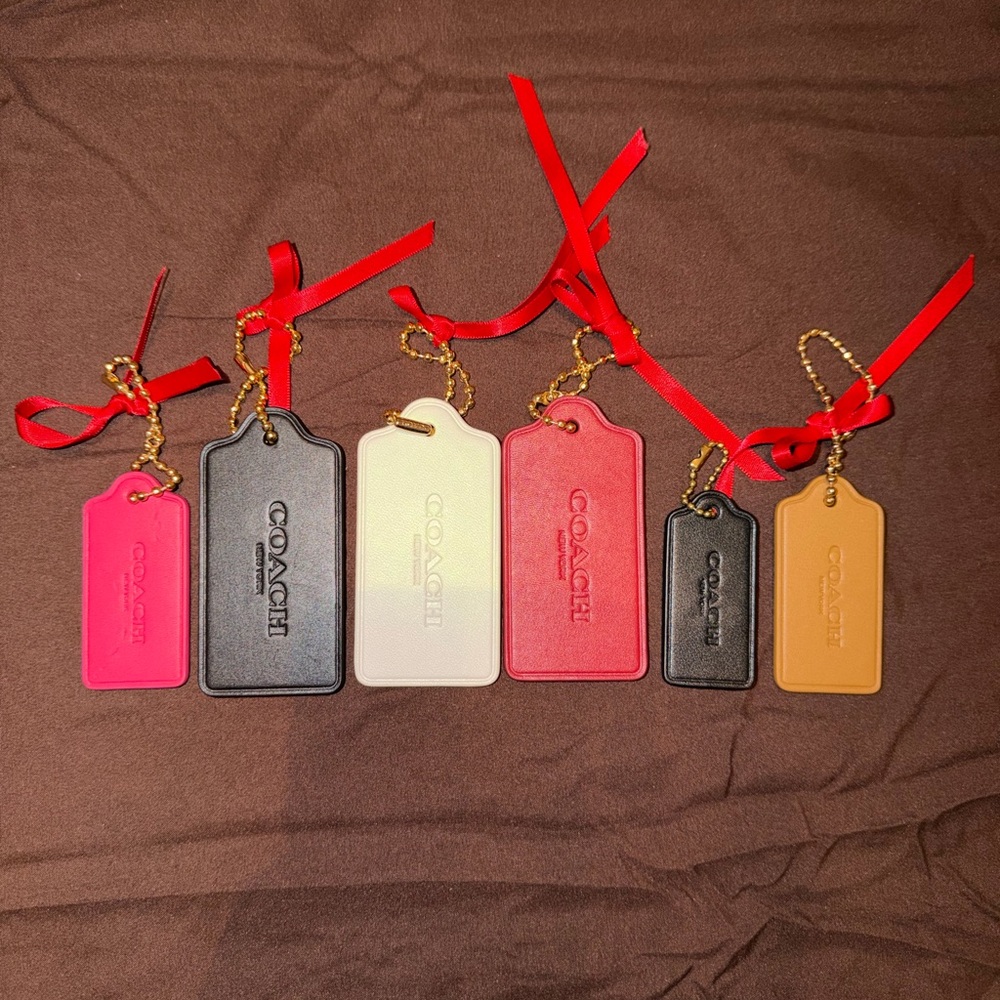 Coach Leather Tag Set